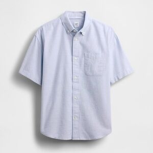 Gap Kids Relaxed Oxford Short Sleeve Button Down Shirt